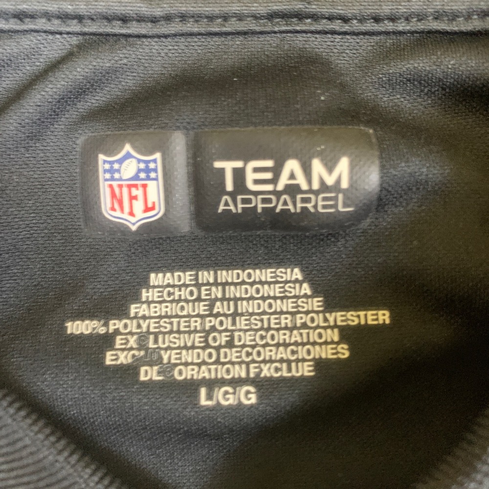 Pittsburgh Steelers Polo Shirt Mens L Black Gold NFL Team Apparel AFC Logo - Picture 4 of 9